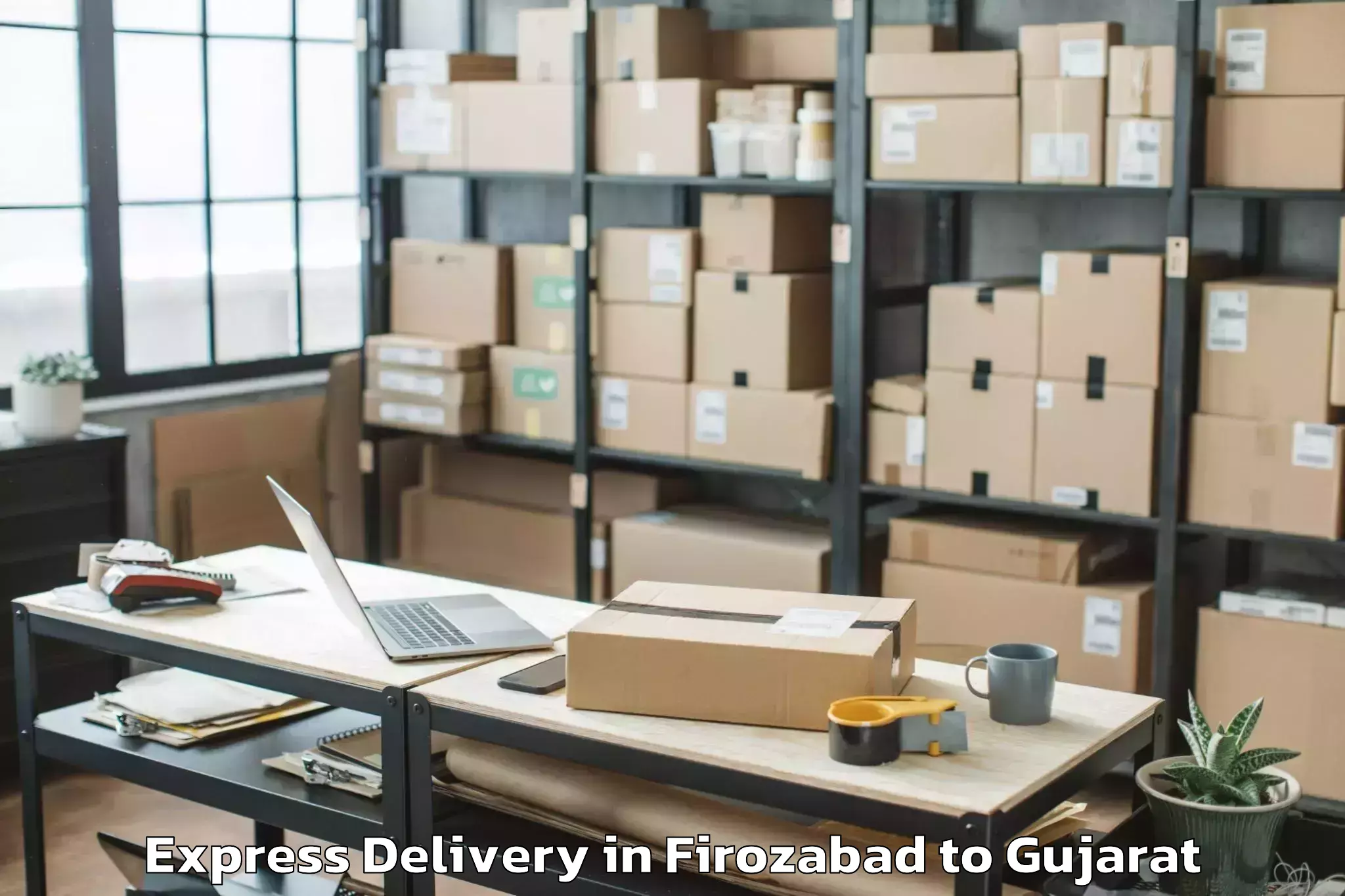 Hassle-Free Firozabad to Halol Express Delivery